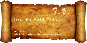 Truszka Valéria névjegykártya